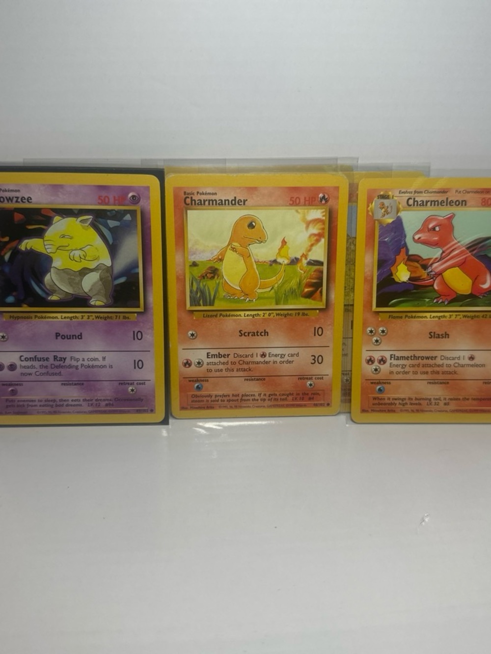 Pokemon Charmander Series Card Trio - Yellow & Orange Highlights